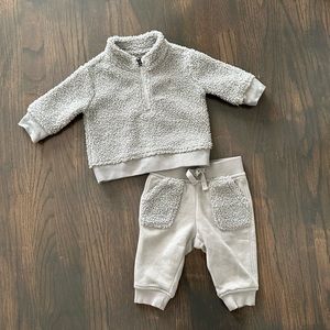 GAP Kids Gray Sherpa Matching Set